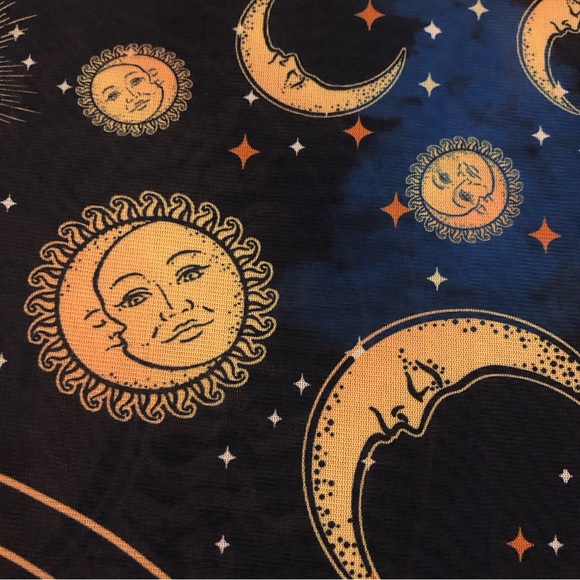 Like new! Women’s SHEIN Galaxy Print Sheer Mesh Top - Picture 2 of 5